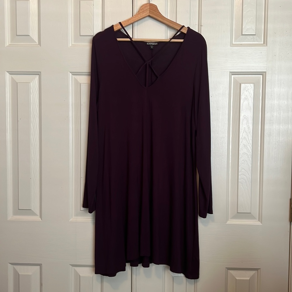 Express Women's Dress - Burgandy - Size XL